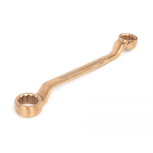 Ключ гаечный накидной двусторонний коленчатый 32х36 искробезопасный сплав BeCu 151-3236, HORTZ