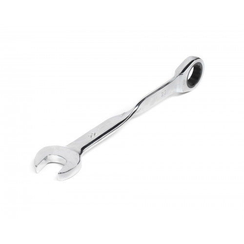 Ключ комбинированный трещоточный удлиненный 22х22 с изогнутой рукояткой хромированный HOR