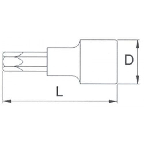 Licota H2T08 Головка торцевая с вставкой torx 1/4
