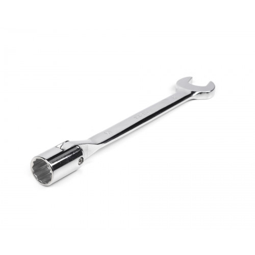 Ключ комбинированный торцевой шарнирный удлиненный 19х19 хромированный HORTZ