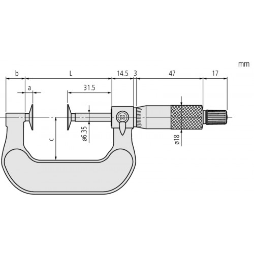Микрометр зубомерный МЗ- 25 0,01 123-113 Mitutoyo