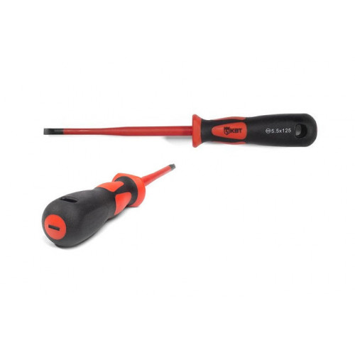 Диэлектрическая отвертка шлиц для работ под напряжением до 1000 В 6.5х150 (КВТ)