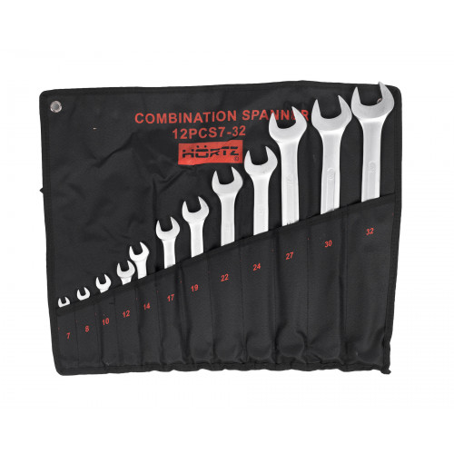 Набор ключей комбиниров.12шт. (7-32) Satin Finish HOR