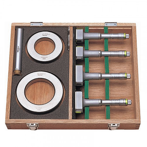 Набор нутромеров микрометрических 3-точечных  20- 50 0,005 (4шт) у/к с удлинит. (Титан) Holtest 368-913 Mitutoyo