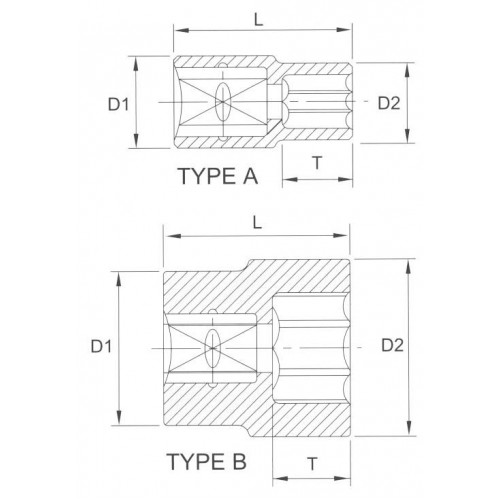 Licota N4030 Головка торцевая 6гр. 1/2