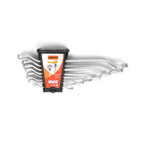 Набор ключей накидн.двуст. 8шт. (6-24) в клипсеHOR