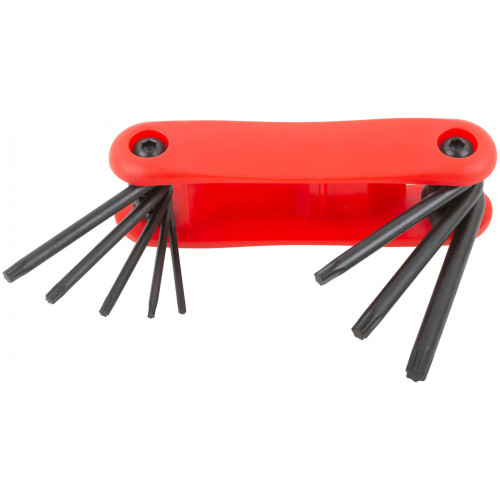 Ключи TORX 8 шт. CrV Т9-Т40 складные, пластиковый держатель
