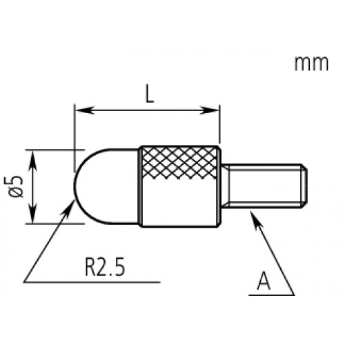 Наконечник стальной 101387 Mitutoyo