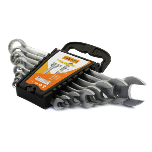 Набор ключей комбиниров.  8шт. (7-22) в клипсе HOR