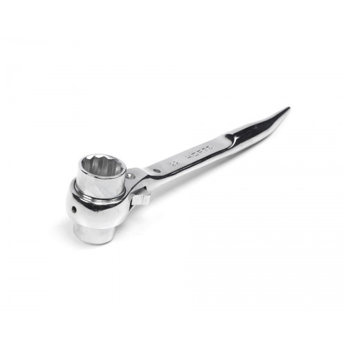 Ключ торцевой трещоточный укороченный 19х22 хром HOR