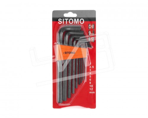 Набор ключей шестигранных 2-12 (9шт) SIT