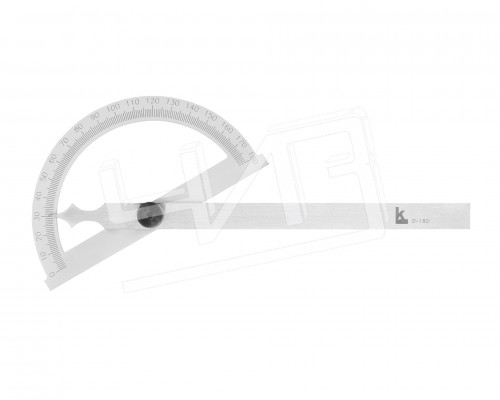 Угломер нониусный  0-180° (120х150мм, 1°) транспортир