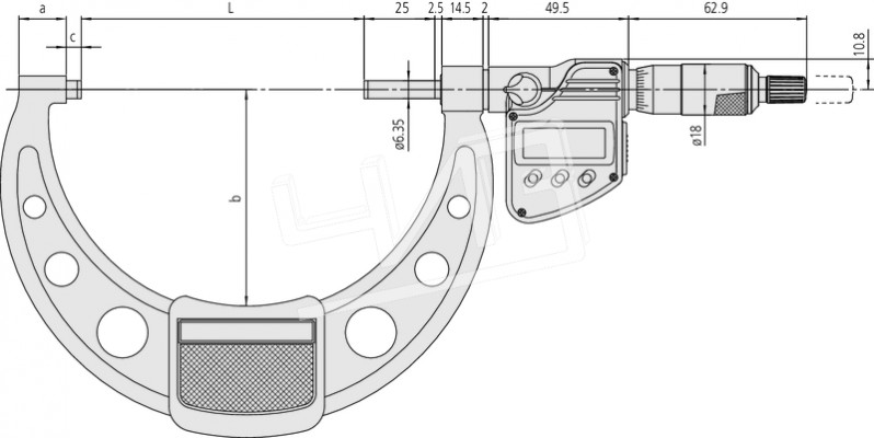 Микрометр МКЦ- 150 0,001 электронный 3-кн. IP65 293-251-30 Mitutoyo