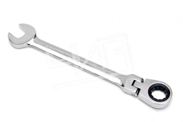 Ключ комбинированный трещоточный шарнирный 16х16 хромированный HOR