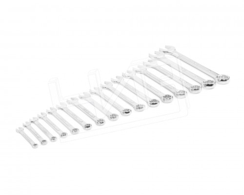 Набор ключей гаечных комбинированных 16 шт. (6-24) хромированных HORTZ