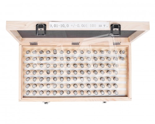 Набор гладких калибров  9,01-10,00 +/-0,001 шаг 0,01 100шт ЧИЗ