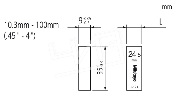 Мера длины плоскопарал.23,0mm 611633-031 Mitutoyo