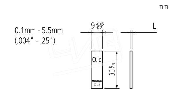 Мера длины плоскопарал.30 mm 611673-021 Mitutoyo