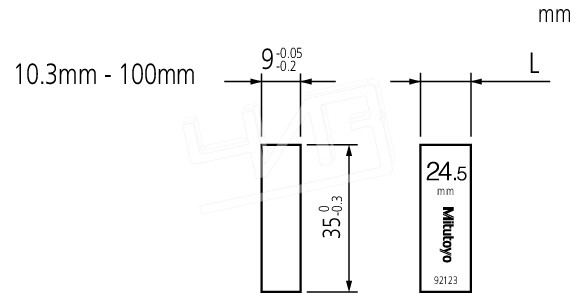 Мера длины плоскопарал.30 mm 611673-021 Mitutoyo