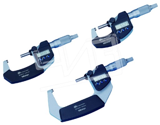 Набор микрометров цифровых  75 0,001 (0-75) (3 шт.), меры установочные (2шт.) 293-962-30 Mitutoyo