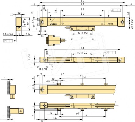 Система Linear Scale A116-100измерения длины цифровая 539-271-30 Mitutoyo