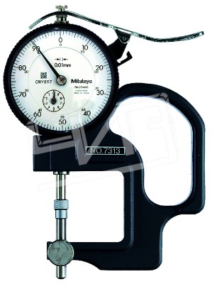 Толщиномер индикаторный ТР  0- 10 0,01 (30мм) регул. пятка, ручной 7313 Mitutoyo