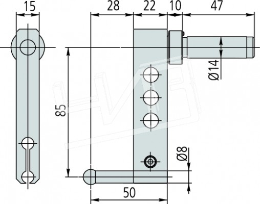 Держатель удлинителя для высотомера серии 518 12AAA793 Mitutoyo