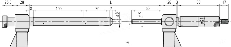 Микрометр МК-1800 0,01 (1600-1800) с регулируемой пяткой 105-421 Mitutoyo
