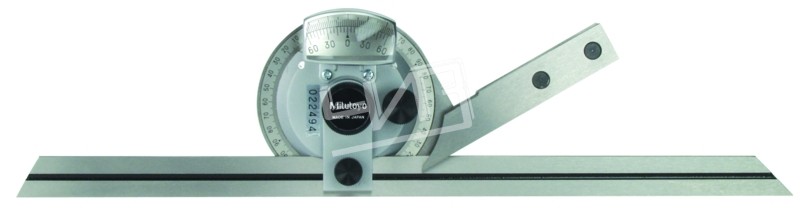 Угломер нониусный  0- 90°-0  5' (300, 60°мм, 45°) универсальный с лупой 187-908 Mitutoyo