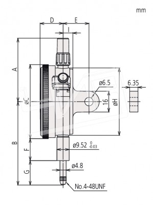 Индикатор часового типа ИЧ- 0,125" 0,0005" без ушка 2506SB Mitutoyo