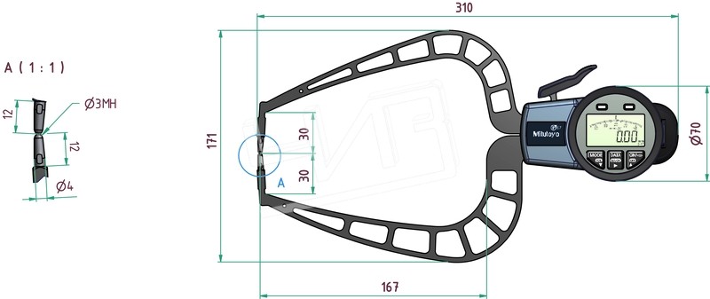 Кронциркуль цифровой 209-918 Mitutoyo