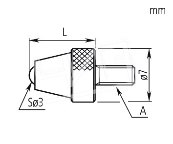 Наконечник измерит. шариковый твердосплавный 21JAA224 Mitutoyo