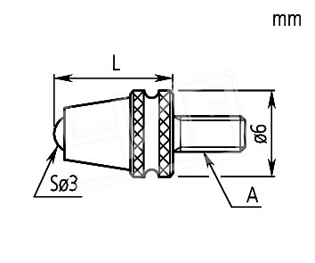 Наконечник измерит. шариковый твердосплавный 21JAA224 Mitutoyo