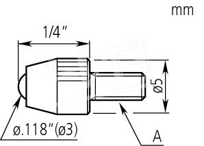 Наконечник измерит. шариковый твердосплавный 21JAA224 Mitutoyo