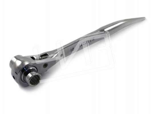 Ключ торцевой трещоточный укороченный 22х24 хром HORTZ