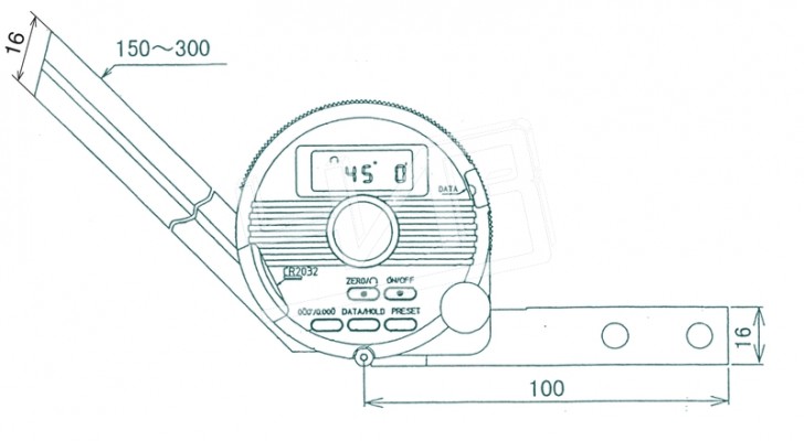 Угломер электронный  0-360° 1' (12") универсальный 187-552 Mitutoyo