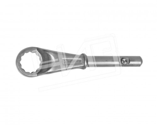 Ключ накидной односторонний  30 усиленный с рукояткой HORTZ