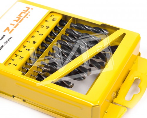 Набор сверл   1-10 19 шт. Р6М5 HORTZ