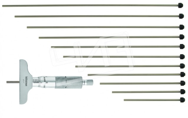 Глубиномер микрометрический ГМ- 12" 0,0001" (основ.  63,5мм) встав. (12шт) 129-149 Mitutoyo