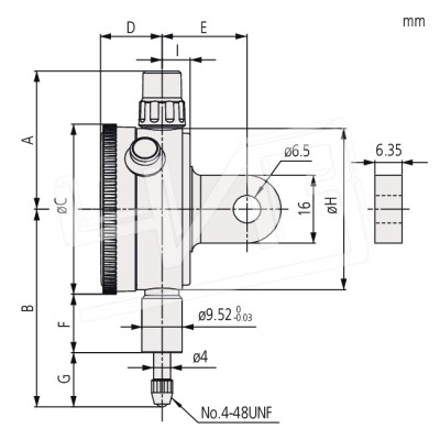Индикатор часового типа ИЧ- 0,25" 0,001" с ушком 1410S-10 Mitutoyo