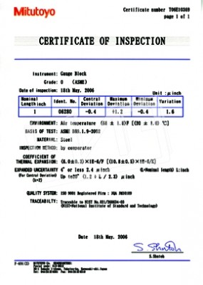 Набор концевых мер 516-363-10 Mitutoyo