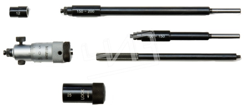 Нутромер микрометрический НМ   50- 200 0,01 с держателем для глуб. отверстий 141-205 Mitutoyo