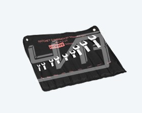 Набор ключей комб.трещот.  9шт. (8-22) хромированныйHORTZ