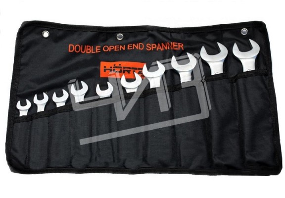 Набор ключей комб.трещот. 10шт. (8-24) хромированный HORTZ