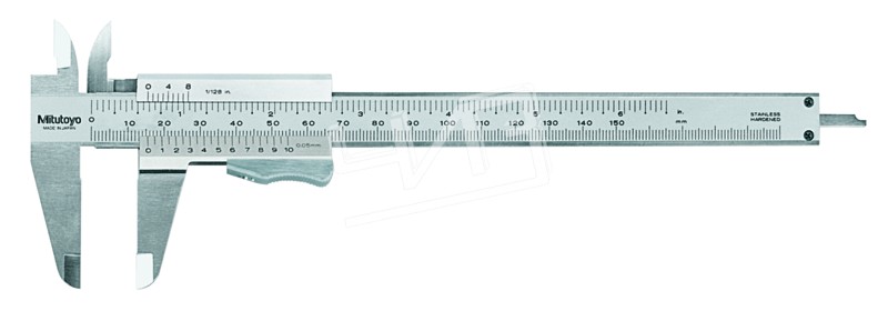 Штангенциркуль ШЦ-1-200/8" 0,05/(1/128)" с быстрой регулировкой с зажимом 531-108 Mitutoyo