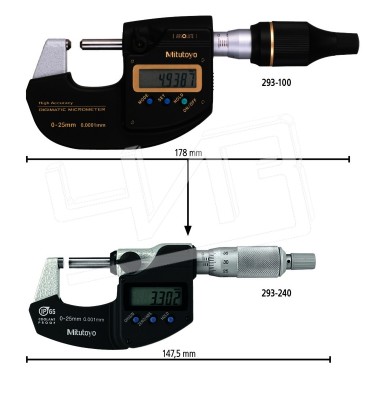 Микрометр МКЦ-   1" 0,000005" электронный (0-1") 3-кн. высокоточный 293-130 Mitutoyo