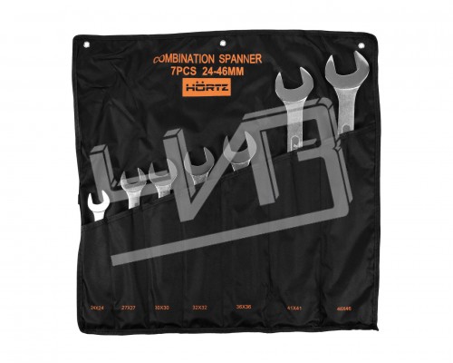 Набор ключей гаечных комбинированных 7 шт. (24-46) хромированные HORTZ