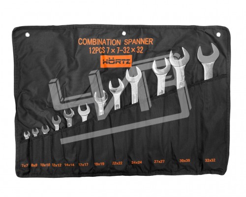 Набор ключей комбиниров.12шт. (7-32) хром HORTZ