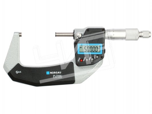 Микрометр МКЦ-  75 0,001 электронный 4-кнопочный в/защищ. IP65 041057075 Norgau