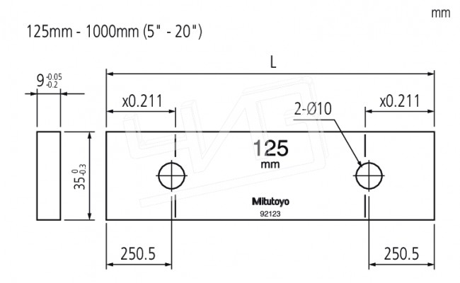 Мера длины плоскопарал.8,5 mm 611648-031 Mitutoyo